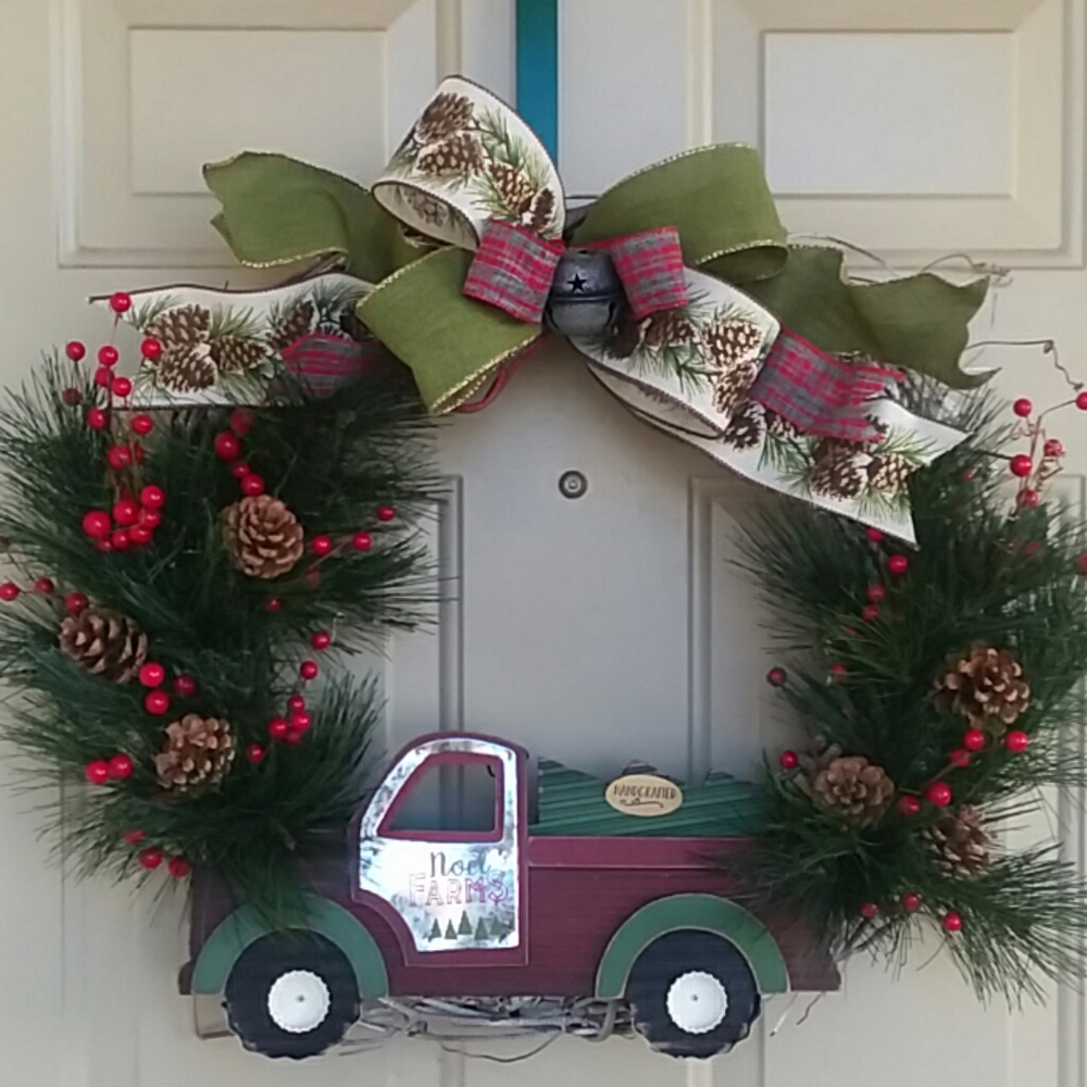 Rustic Truck Wreath by Wreathy Wonders